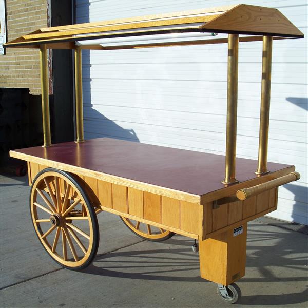 Wood Display Cart