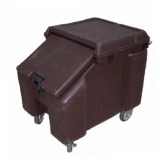 Brown Ice Bin With Sliding Lid