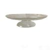 Glass cake stand, side