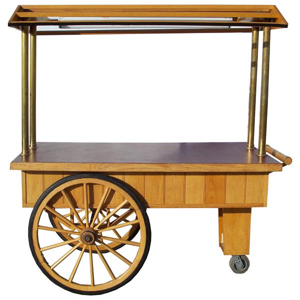 wooden food cart