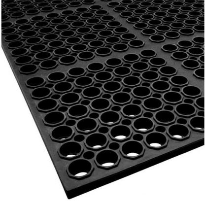 Mats, Rubber Floor, 3' x 3' Black