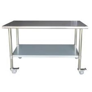 Table, 6' Stainless Steel, w/casters