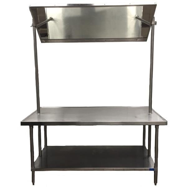 Demo Table with Mirror (Stainless Steel) Cater Rent