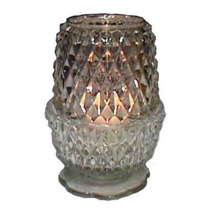 Candle Holder, 2 piecec, Cut Glass