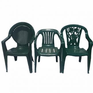 Plastic green patio chair, assorted
