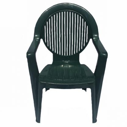 Plastic green patio chair
