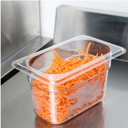 Clear Food Container 1/9 Size 4" with carrots