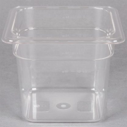 Clear Food Container 1/6 Size 6"