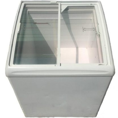 Freezer Chest, Novelty, 2 Glass Slide Doors top view