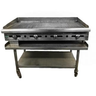 Griddle, Propane, Grooved, 4', Manual