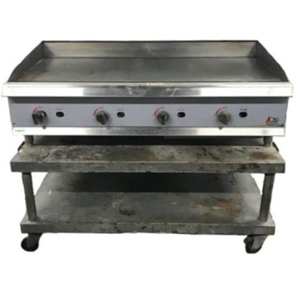 Griddle, Propane, 4', manual on rolling stand