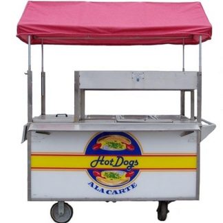 Hot Dog Wagon w/Red Awning, propane, front