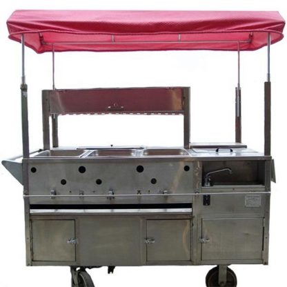 Hot Dog Wagon w/Red Awning, propane, back