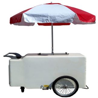Ice Cream 3 Wheel Cart, Dry Ice, Retro Style