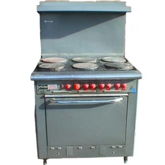 Range, 208v, 3Ph, 6 Burner w/oven