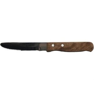 Steak knife, wood handle