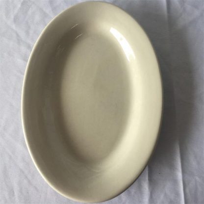 Platter, 9"x12 1/2" off white, oval