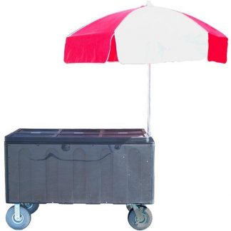 Beverage cart with umbrella