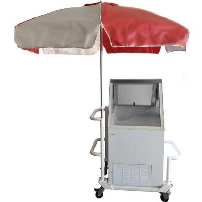 Freezer, Ice Cream Dipping, 2' with red and white umbrella