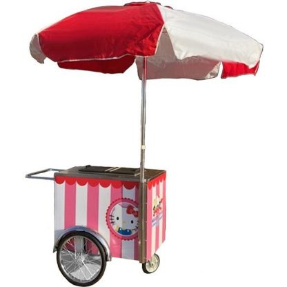 Ice Cream Cart, "Hello Kitty", w/ umbrella