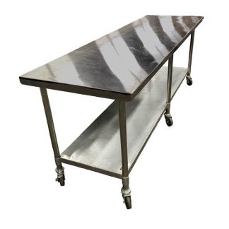 Table, 8' Stainless Steel, w/casters