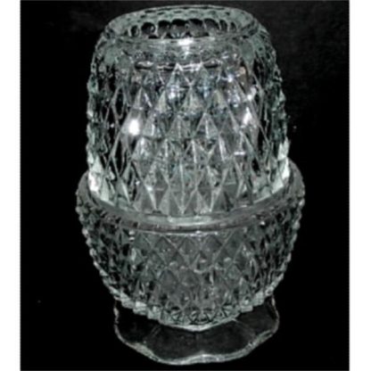 Candle Holder, 2 piecec, Cut Glass
