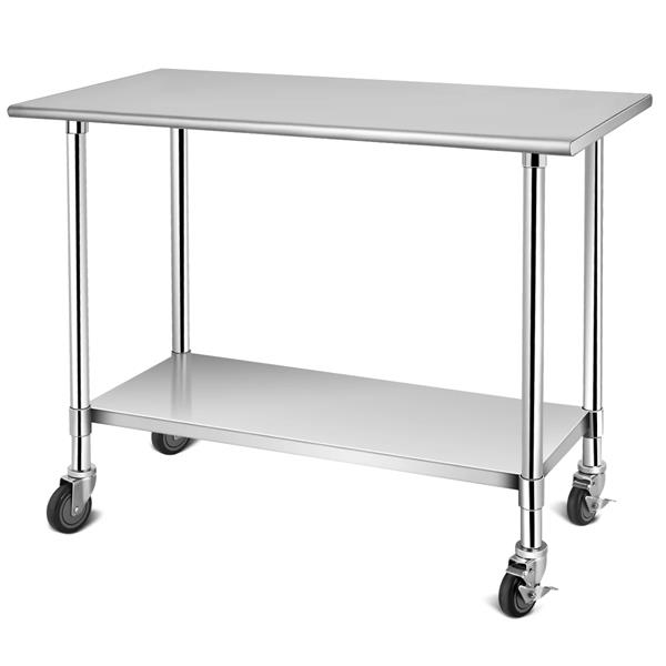 Stainless Steel Table (4', on casters)