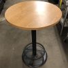Round Bar Height Table with Foot Rest 30"