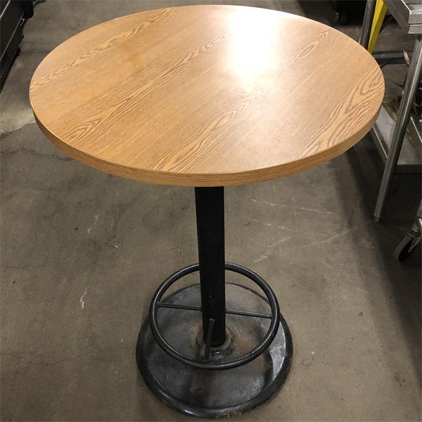 Round Bar Height Table With Foot Rest 30, Round Table Bar Height
