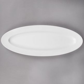 Platters, White Boat 9"x24", Melamine, Oval