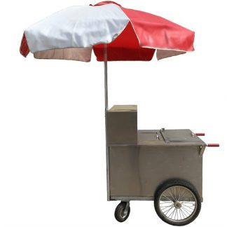 Hot Dog Push Cart, with umbrella