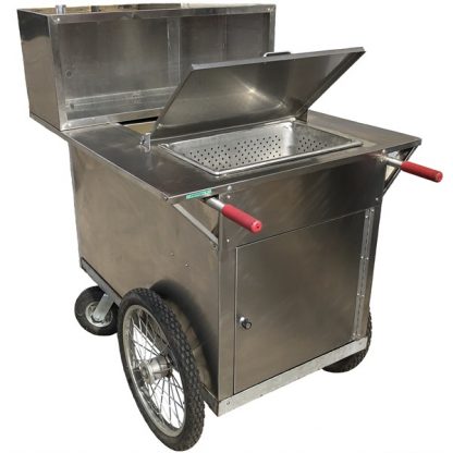 Hot Dog Push Cart, side view