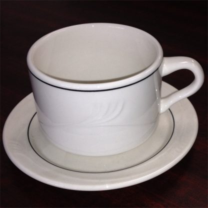 Plate/Saucer 5 1/2" bone with black trim and cup example