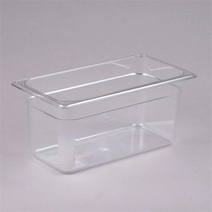 Clear Food Container, 1/3 size 6"