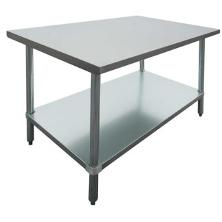 -Table, 4' Stainless Steel-no casters