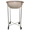 Plastic mixing bowl on stand