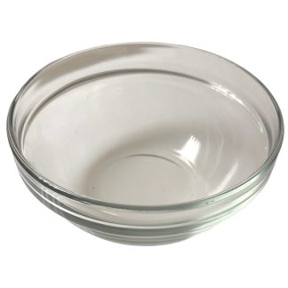 Clear glass bowl