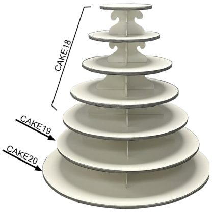 Wood cake stand with measurements