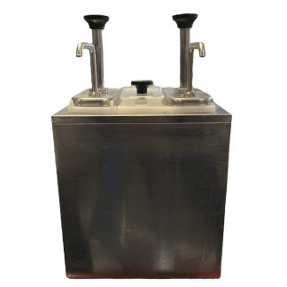 Condiment holder, 2 pumps 1 flip lid