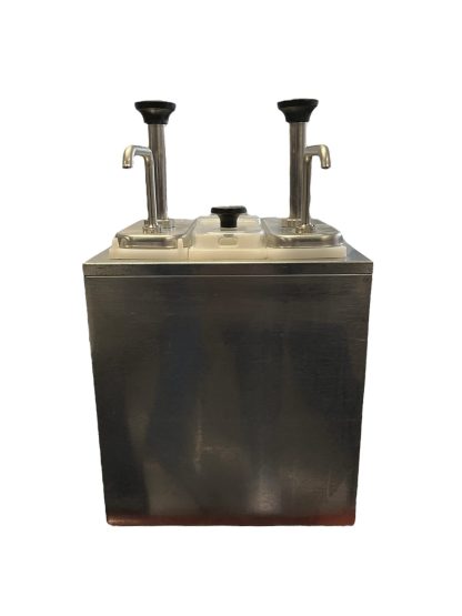 Condiment holder, 2 pumps 1 flip lid