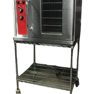 Electric convection oven bolted to cart