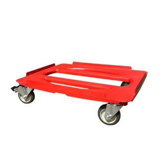 Red cart for meal carrier