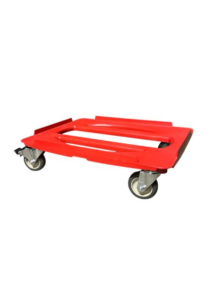 Red cart for meal carrier