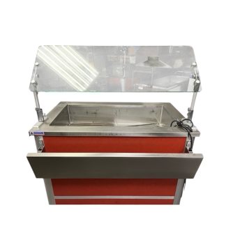 Salad bar, 4 foot with sneeze guard, front