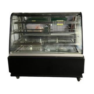 Refrig, Deli Case 5' Curved Glass Black
